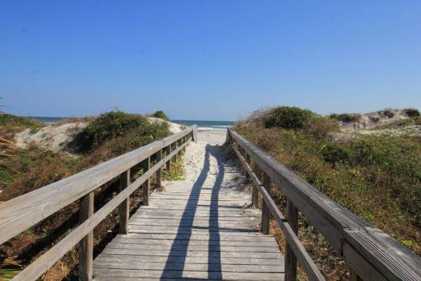 A boardwalk to the beach