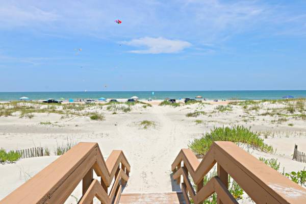ponce landing resort boardwalk to st augustine beach