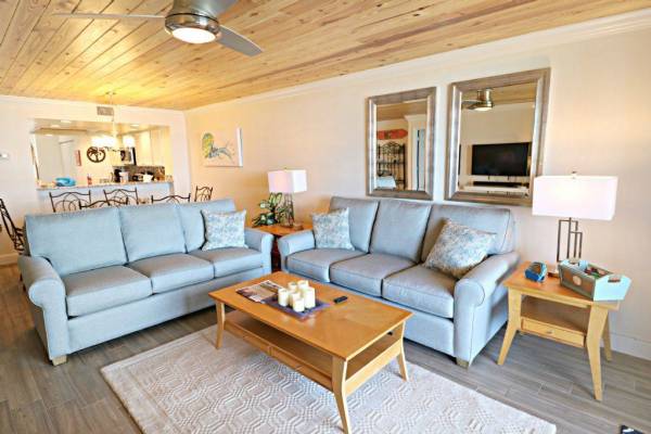 A living room in a St. Augustine vacation rental condo