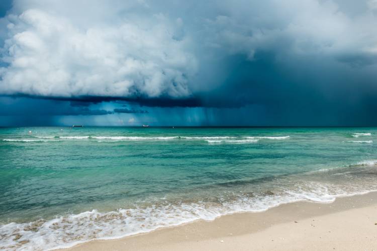 storm brewing over the ocean