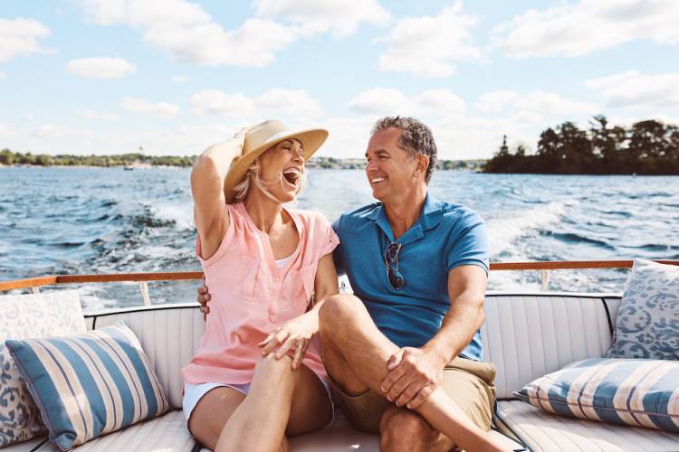 older couple on a boat