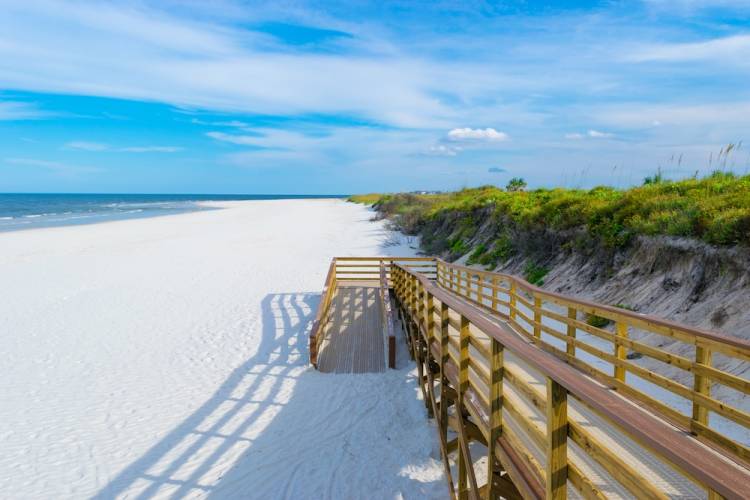 boardwalk to beach st. augustine, fl