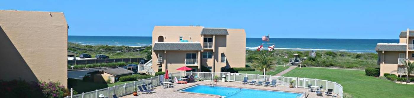 view of creston house condominiums pool and the atlantic ocean