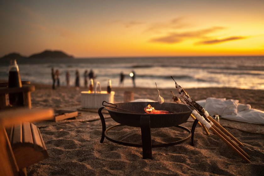 bonfire on beach