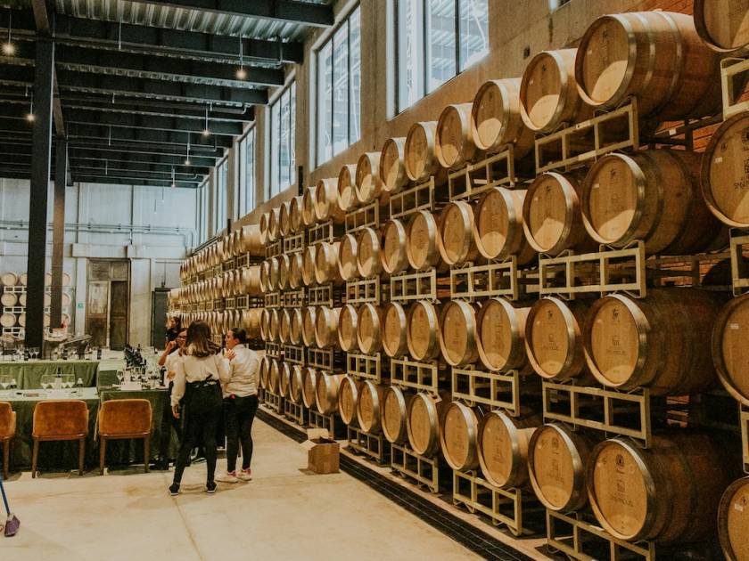 people on distillery tour