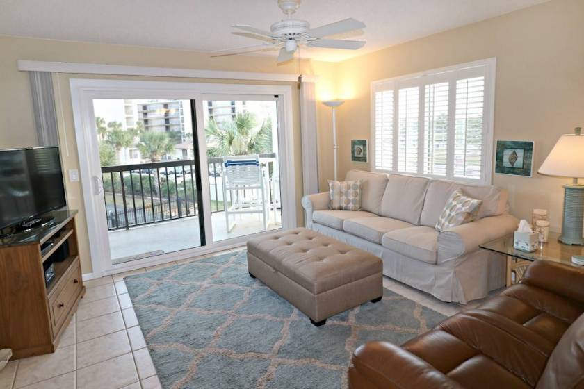 living room of st. augustine vacation rental at ocean village
