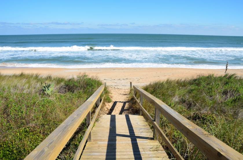 view of beach in st. augustine, fl